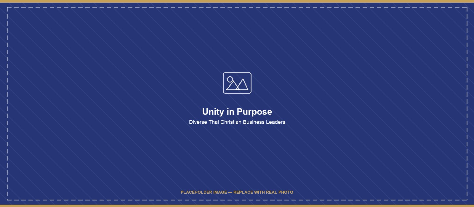 Diverse Thai Christian business leaders hands together (placeholder — replace with real photo)